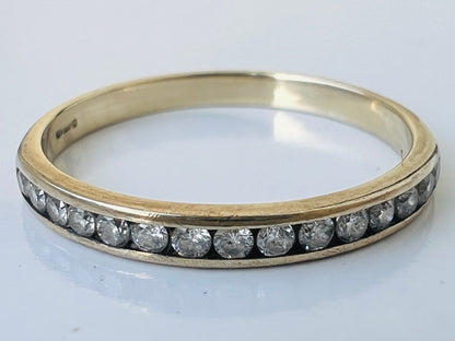 9ct Gold Fifteen-Stone Diamond Stacking Ring