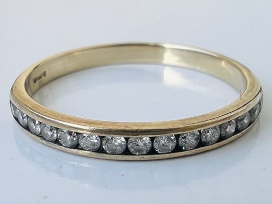 9ct Gold Fifteen-Stone Diamond Stacking Ring