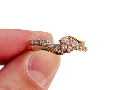 9ct Rose Gold Diamond Ring