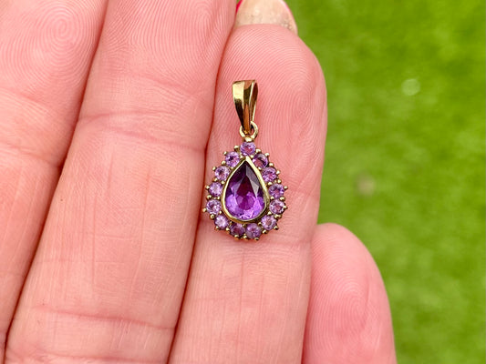 9ct Gold Amethyst Pendant
