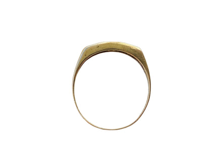 9ct Gold Emerald & Diamond Ring