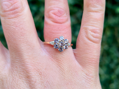 9ct Gold Spinel & Diamond Ring