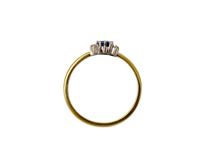 Vintage 18ct Gold Sapphire & Diamond Ring