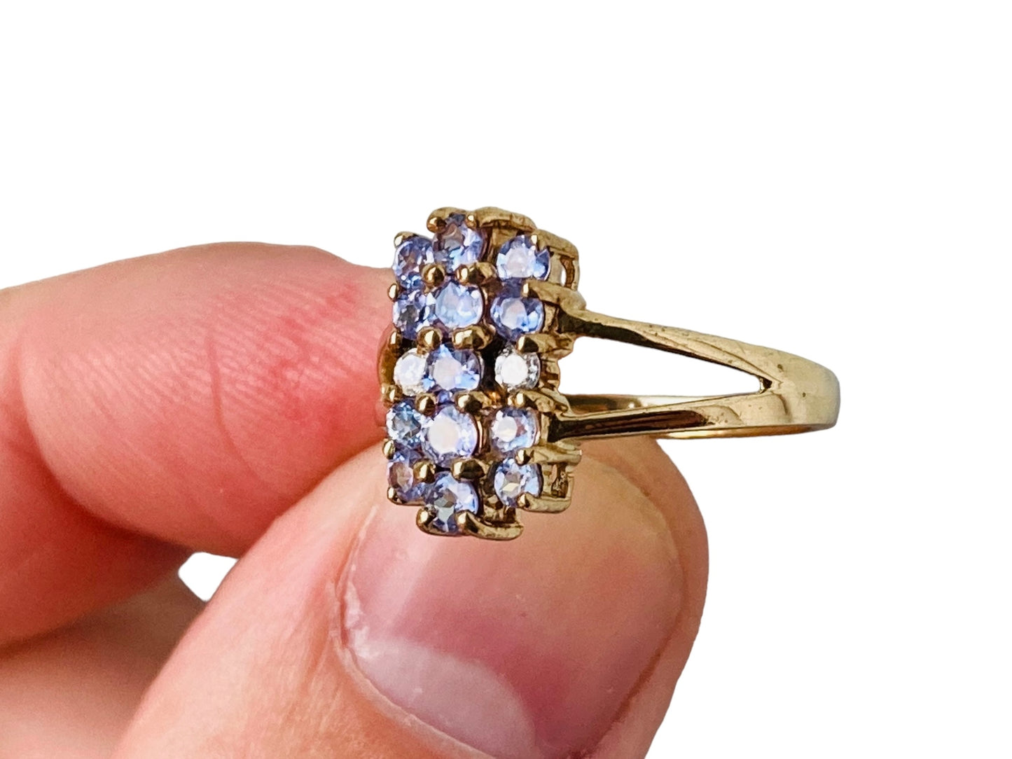 9ct Gold Tanzanite & Diamond Ring