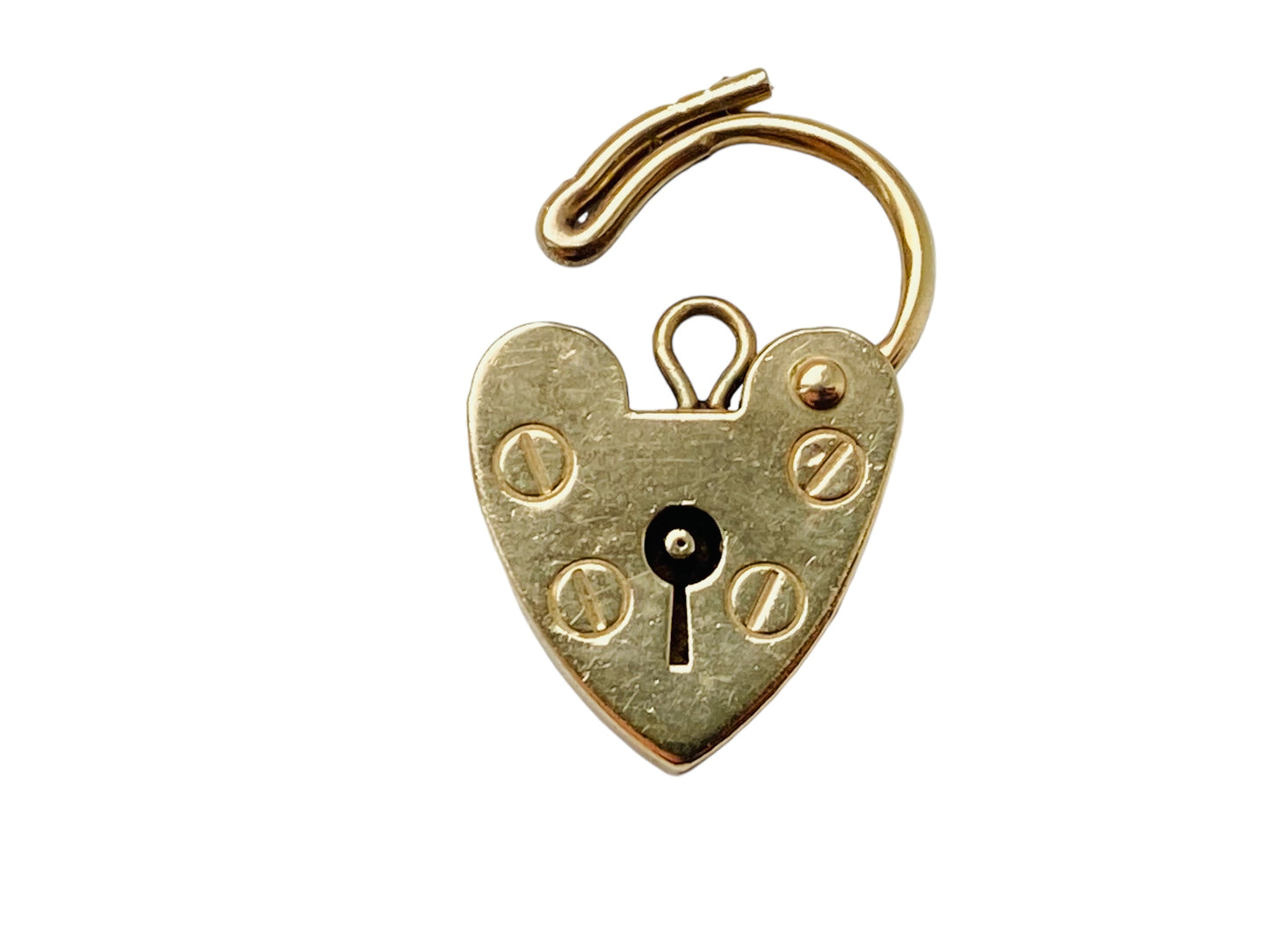 Vintage 9ct Gold Heart Padlock Clasp