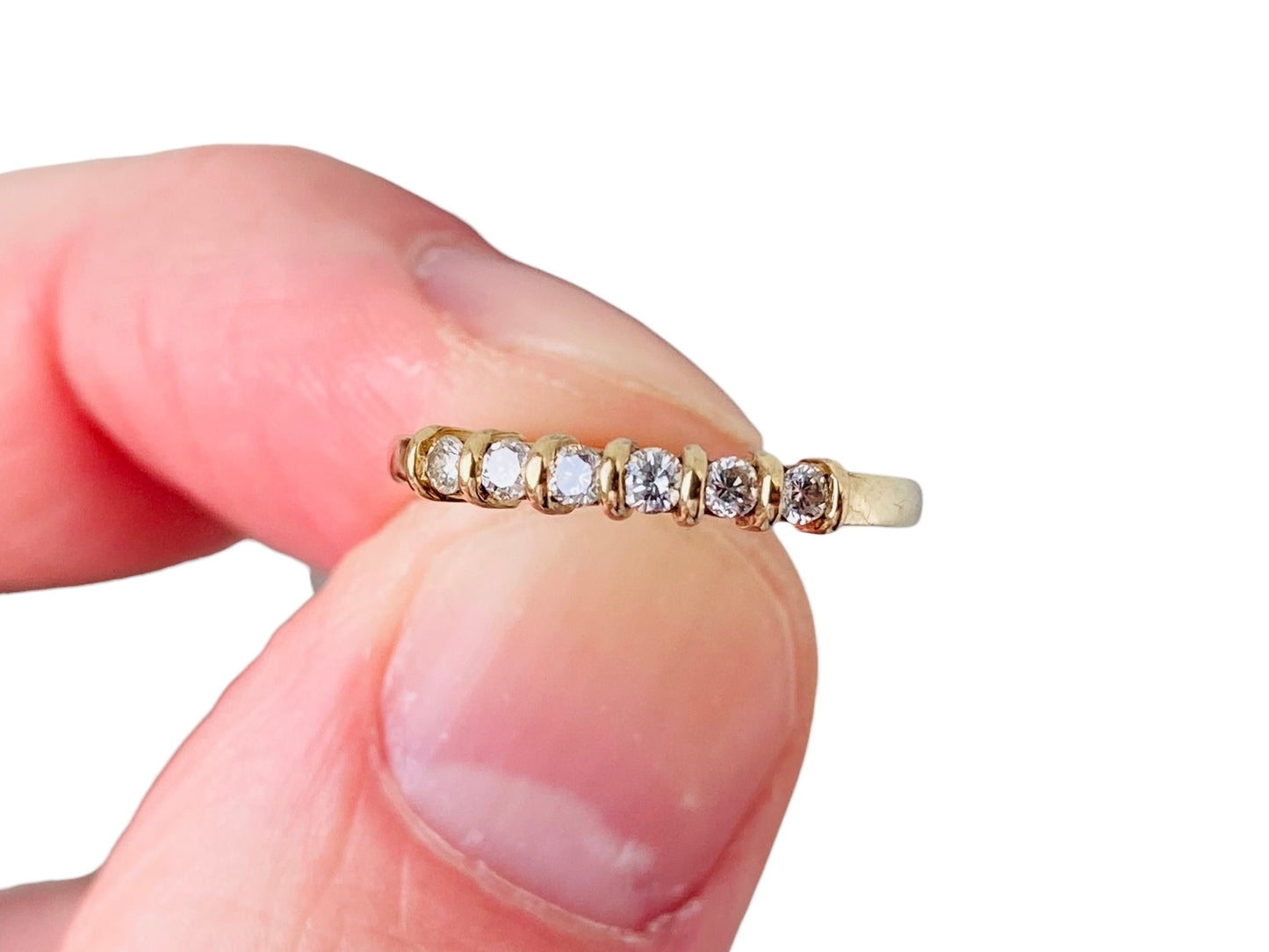 9ct Gold Six-Stone Diamond Ring
