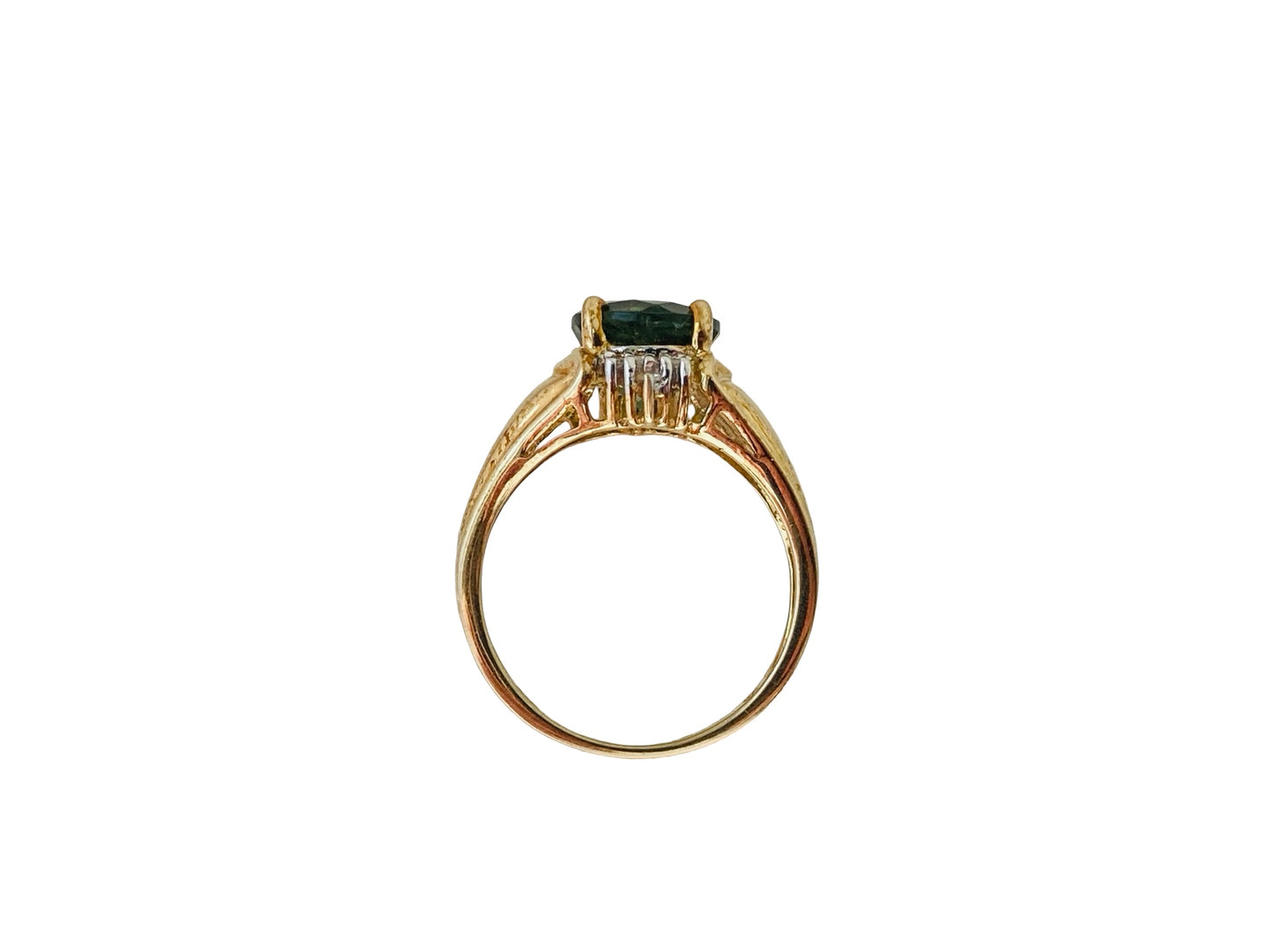 9ct Gold Tourmaline & Diamond Ring