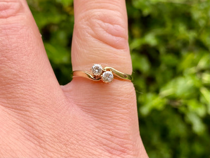 9ct Gold Toi Et Moi Diamond Ring