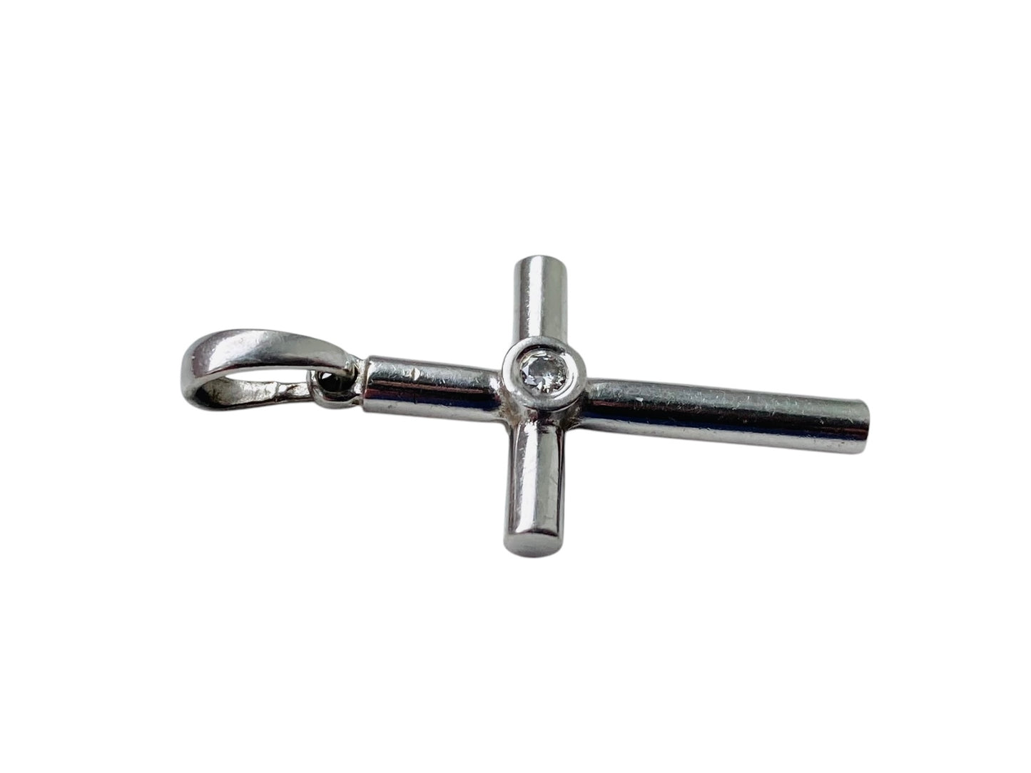 9ct Gold Diamond Cross Pendant