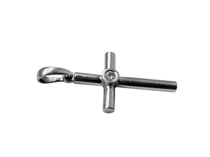 9ct Gold Diamond Cross Pendant