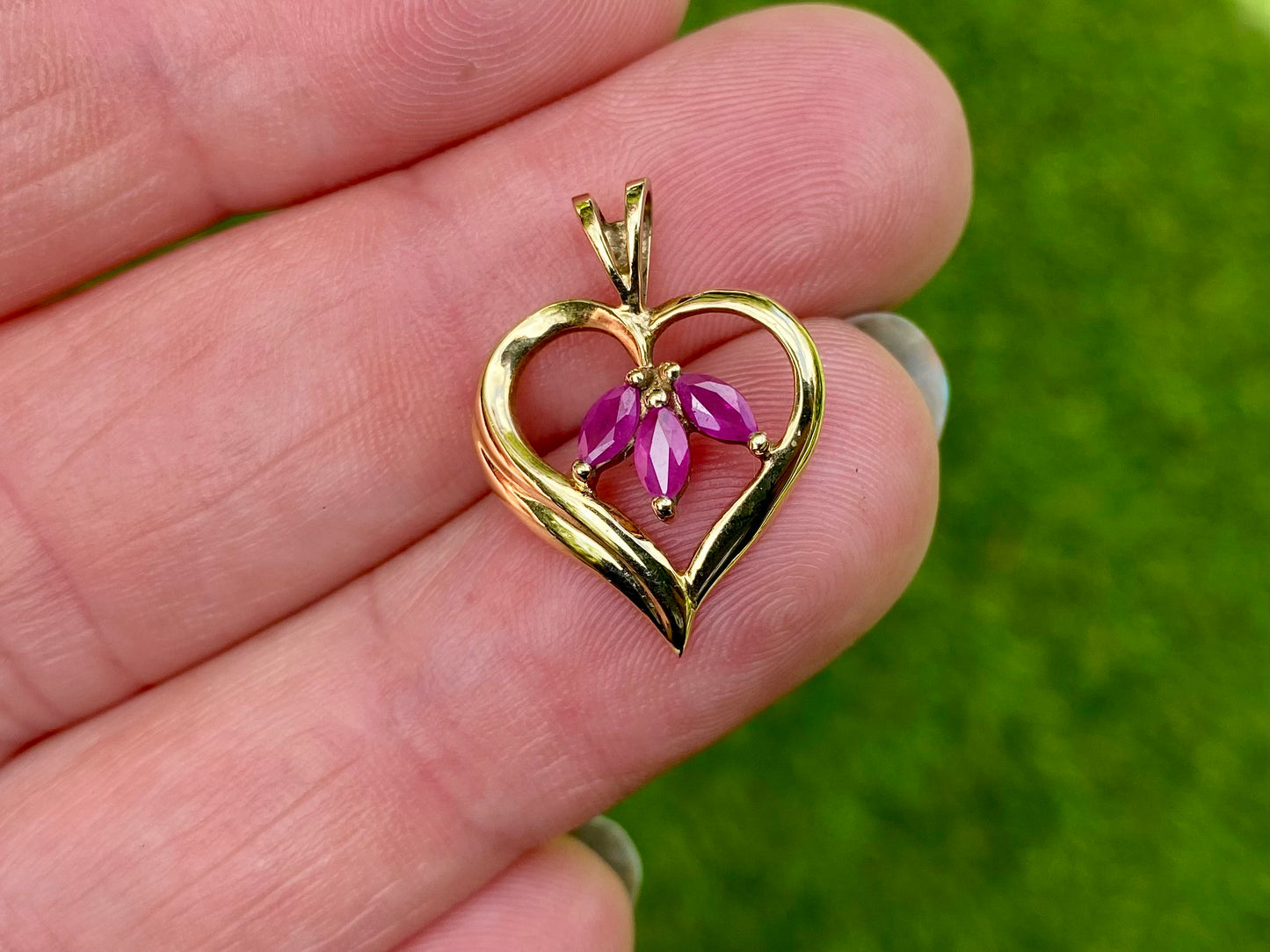9ct Gold Ruby Pendant