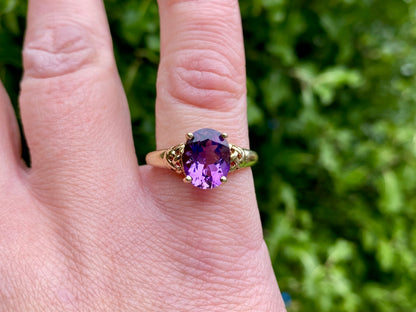 9ct Gold Amethyst Ring