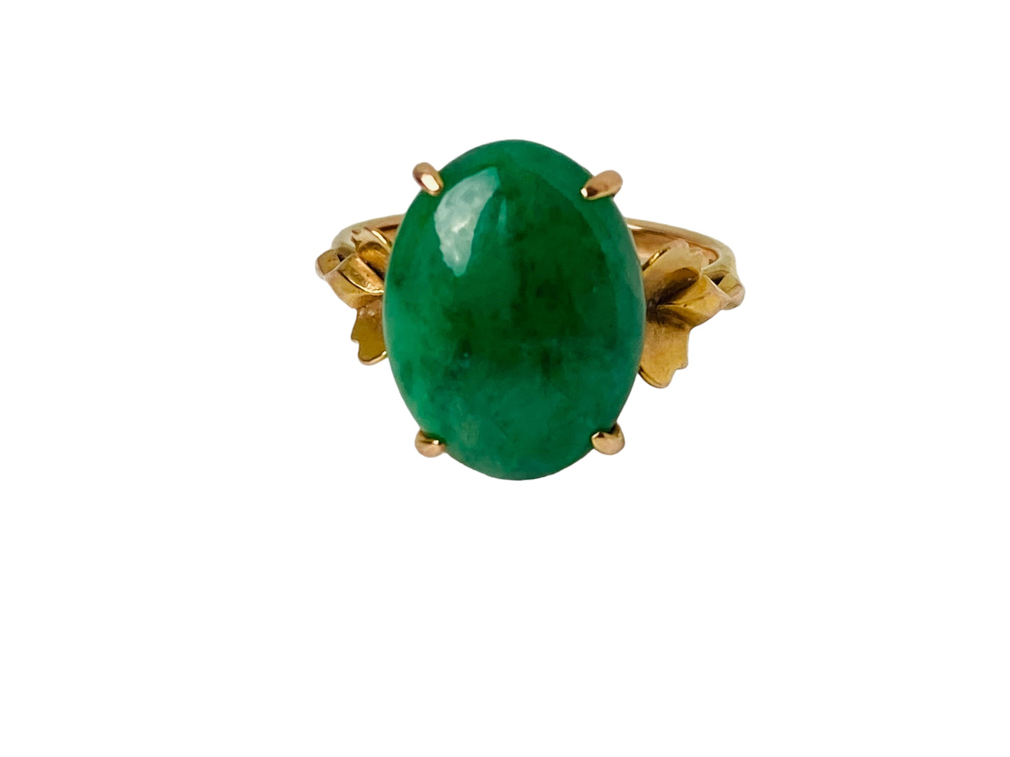 Vintage 14ct Gold Jade Ring