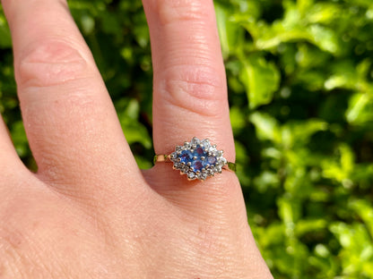 9ct Gold Sapphire & Diamond Ring