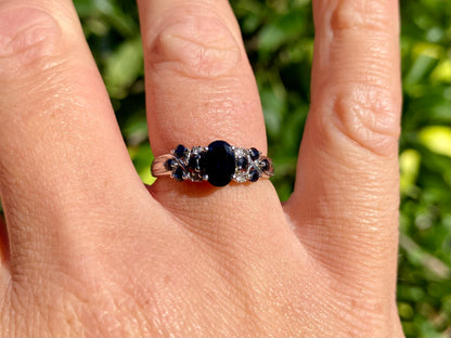 9ct Gold Sapphire & Diamond Ring