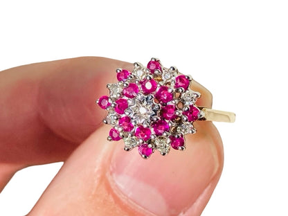 9ct Gold Ruby & Diamond Ring