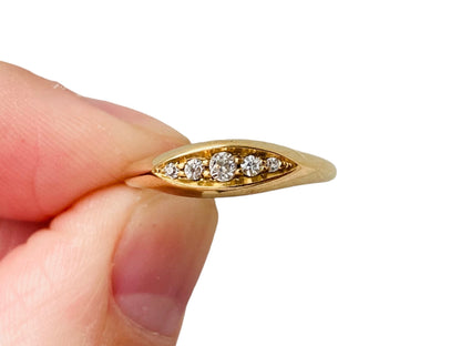 Antique 18ct Gold Five-Stone Diamond Ring