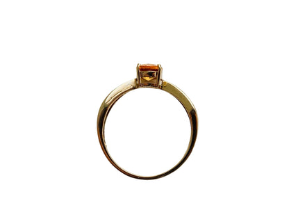 9ct Gold Citrine & Diamond Ring