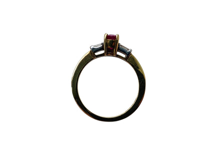 9ct Gold Ruby & Diamond Ring