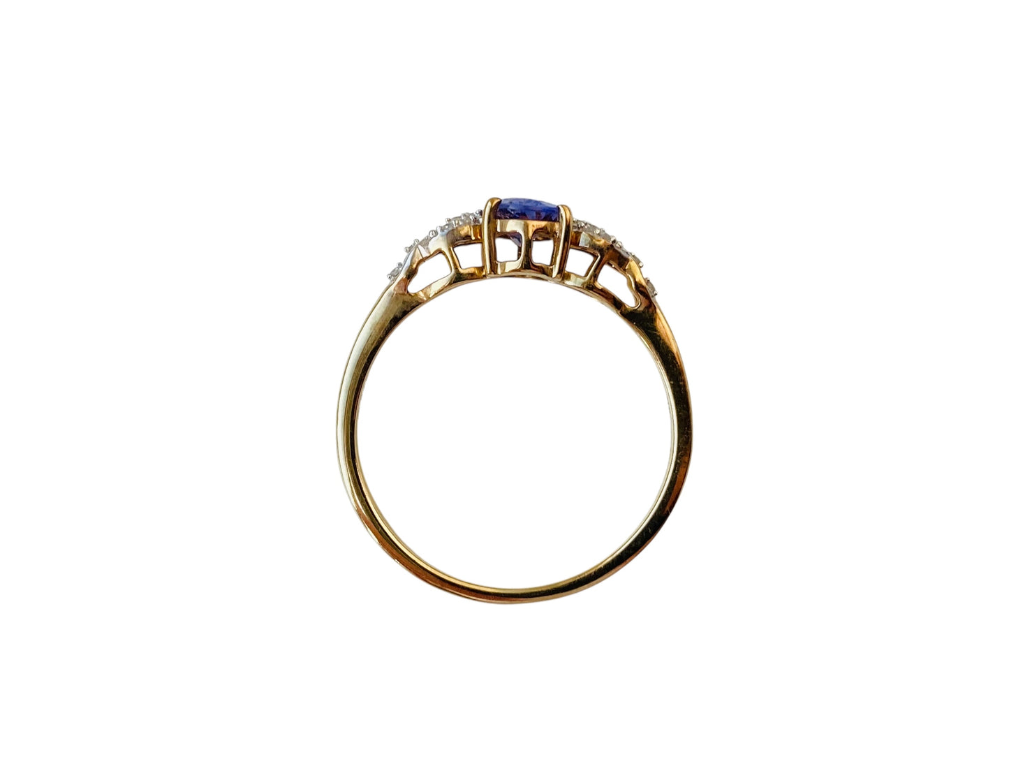 9ct Gold Tanzanite & Diamond Ring