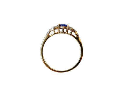 9ct Gold Tanzanite & Diamond Ring