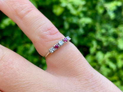 18ct Gold Ruby & Diamond Ring
