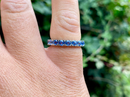 9ct Gold Sapphire Full Band Ring