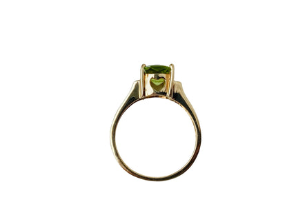9ct Gold Peridot & Diamond Ring