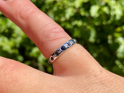 9ct Gold Sapphire & Diamond Ring