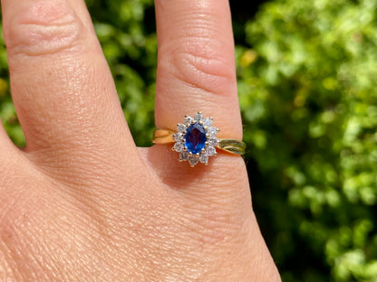 18ct Gold Sapphire & Diamond Ring