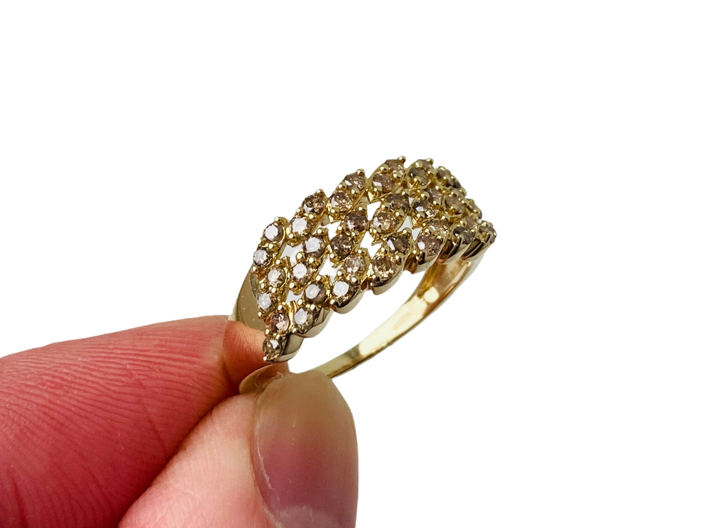 9ct Gold Champagne Diamond Ring