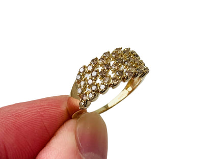 9ct Gold Champagne Diamond Ring
