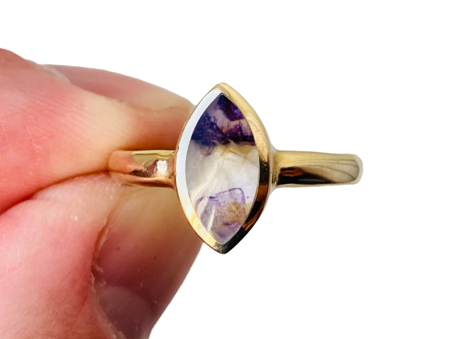 9ct Gold Blue John Ring