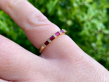 18ct Gold Ruby & Diamond Ring
