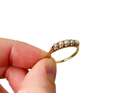 Antique 18ct Gold Pearl Ring