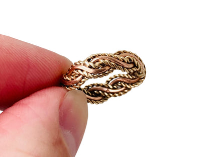 9ct Gold Twisted Rope Braid Ring