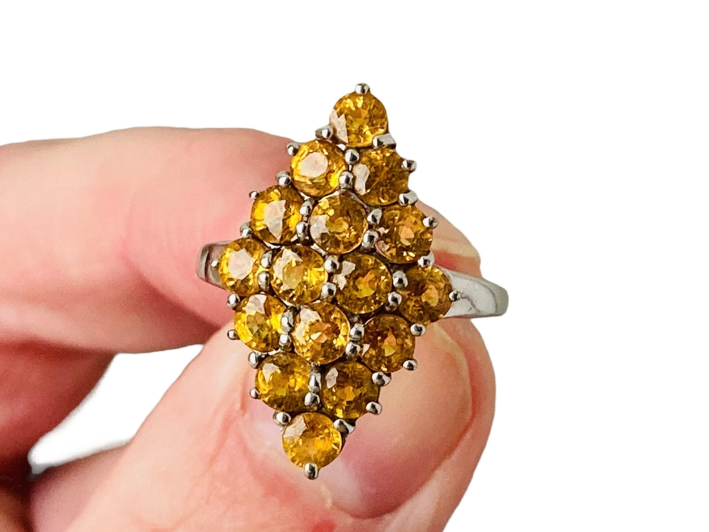 9ct Gold Orange Sapphire Ring