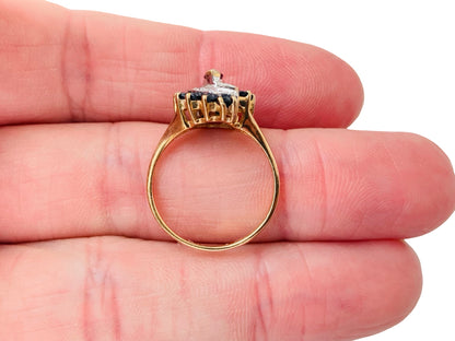 9ct Gold Sapphire & Diamond Ring