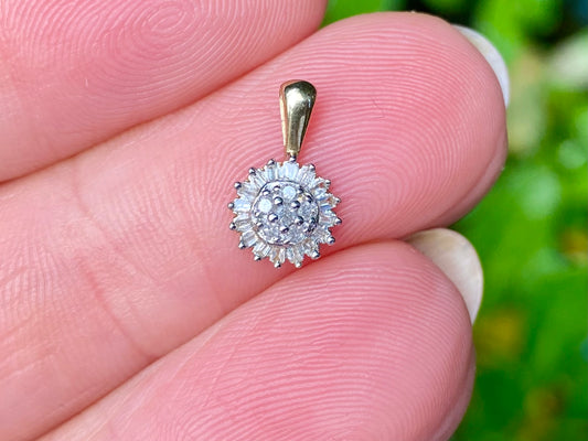 10ct Gold Diamond Pendant