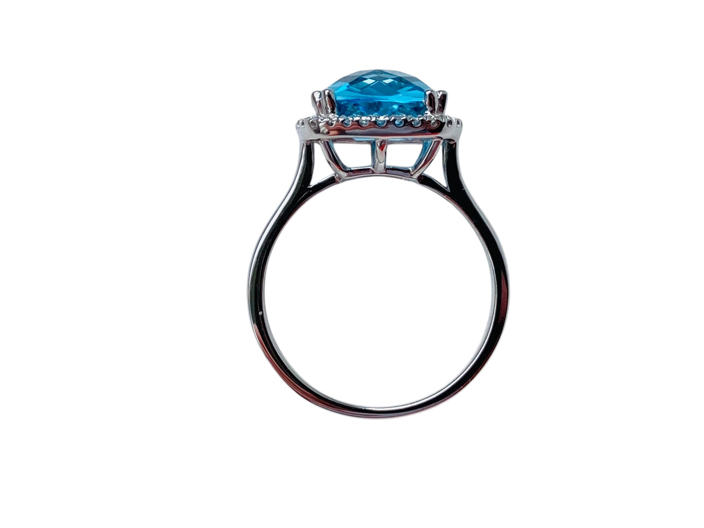 9ct Gold Topaz & Diamond Ring