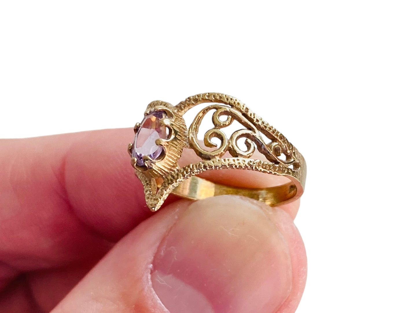 Vintage 9ct Gold Amethyst Ring