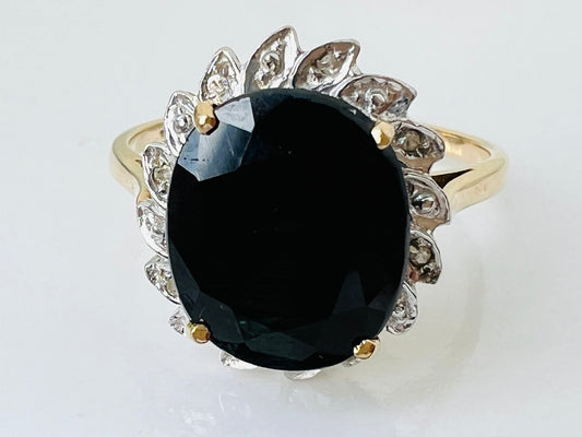 9ct Gold Sapphire & Diamond Ring