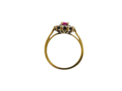 9ct Gold Ruby & Diamond Ring
