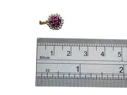 9ct Gold Ruby & Diamond Pendant