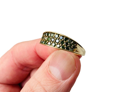 9ct Gold Green Diamond Ring