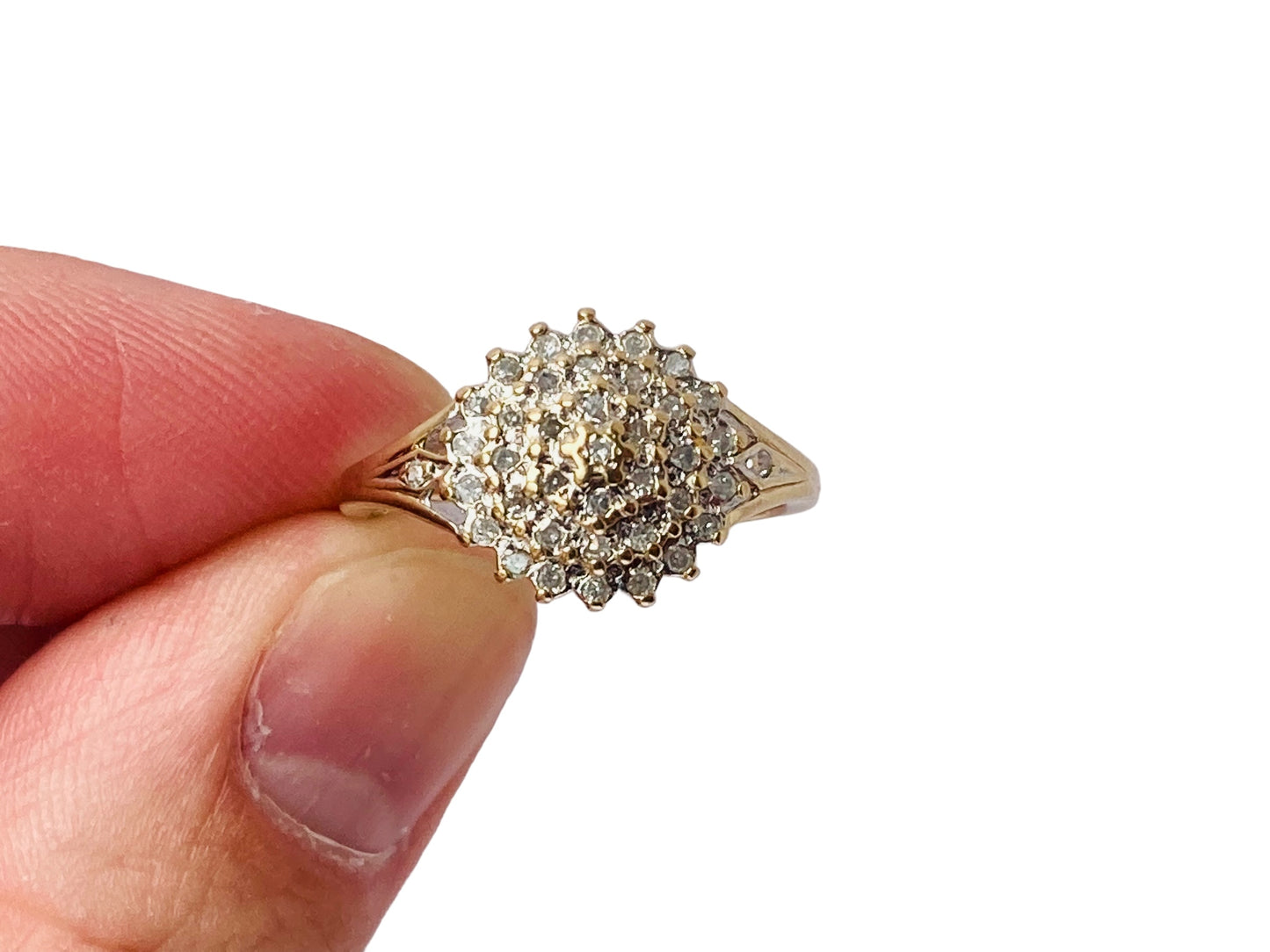 9ct Gold Diamond Cluster Ring