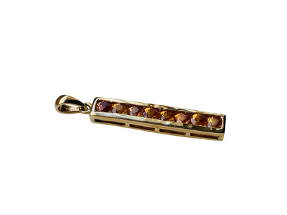 9ct Gold Orange Sapphire Pendant
