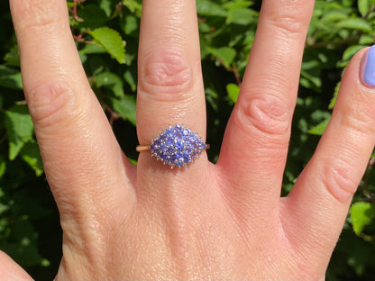 9ct Gold Tanzanite & Diamond Ring