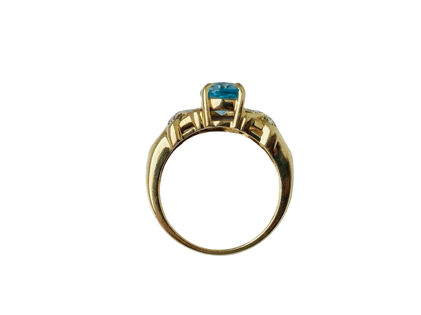 9ct Gold Topaz & Diamond Ring