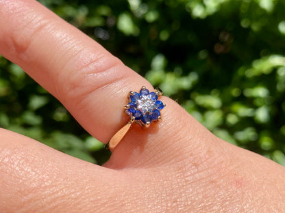 9ct Gold Sapphire & Diamond Ring